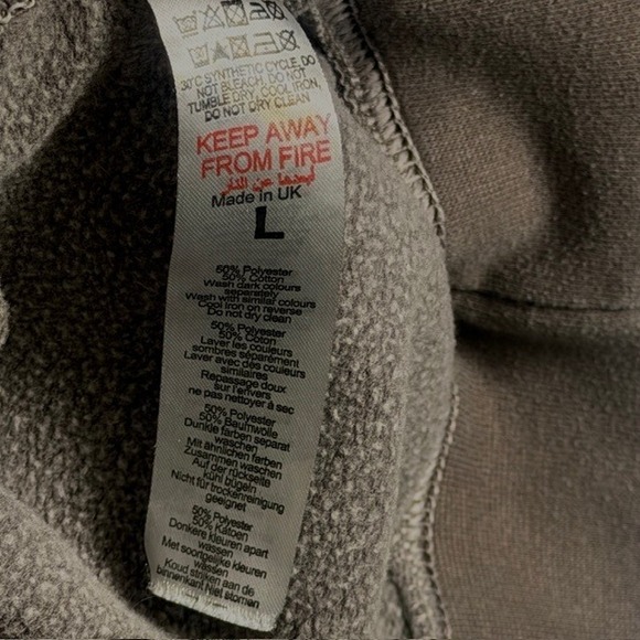 Nirvana Smiley Face Graphic Hoodie Brown Pullover Sweatshirt Mens Large TSH001 - Picture 6 of 7